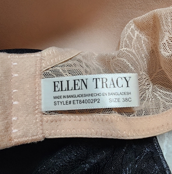 Ellen Tracy Jacquard Soft Lift Underwire Bra 2-pack With Adjustable Straps 38C - Picture 5 of 8